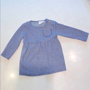 Checker toddler long sleeve dress